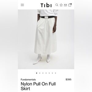 Tibi nylon pull on skirt - white size medium- worn once